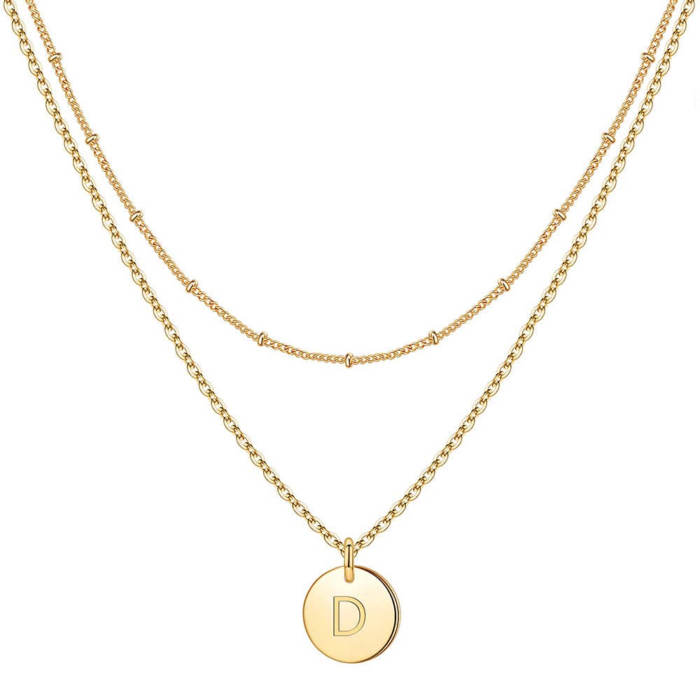 Circular 26-letter light luxury collarbone chain