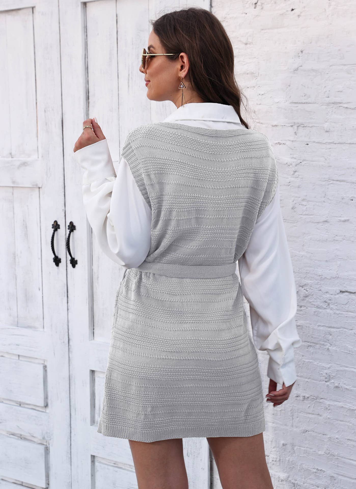 AUTUMN/WINTER KNIT SUNDRESS WITH SPLIT STRAPS