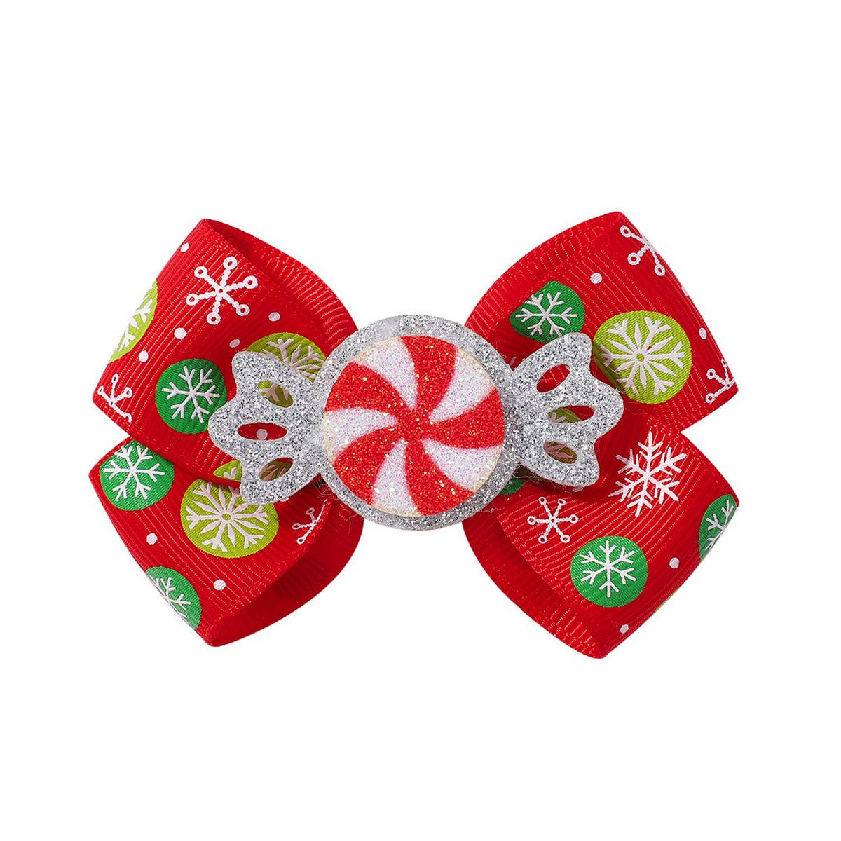 CHILDREN'S PRINTED GLITTER BOW HAIRPIN