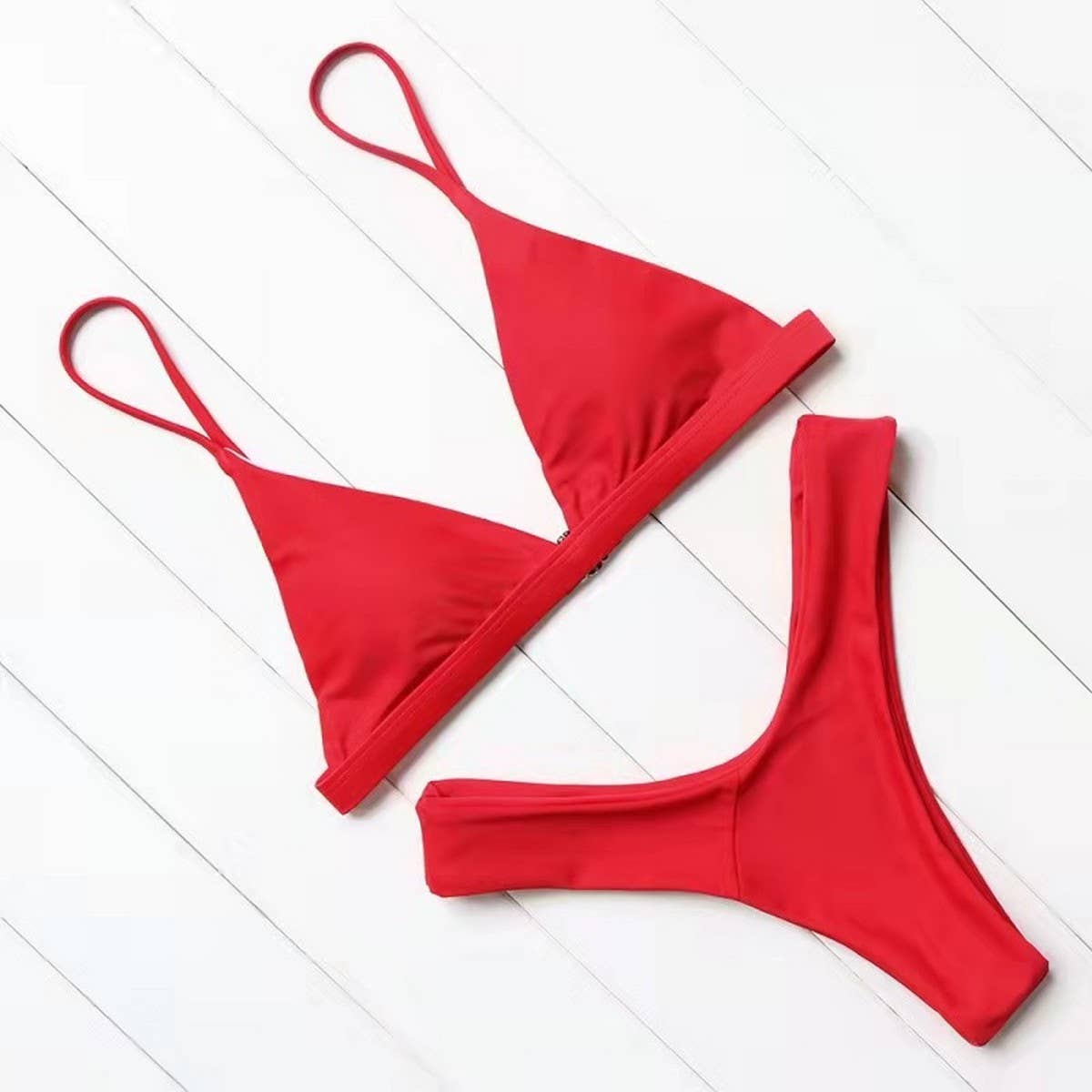 HALTERNECK SPLIT 3-PIECE BIKINI SET | MULTICOLOR