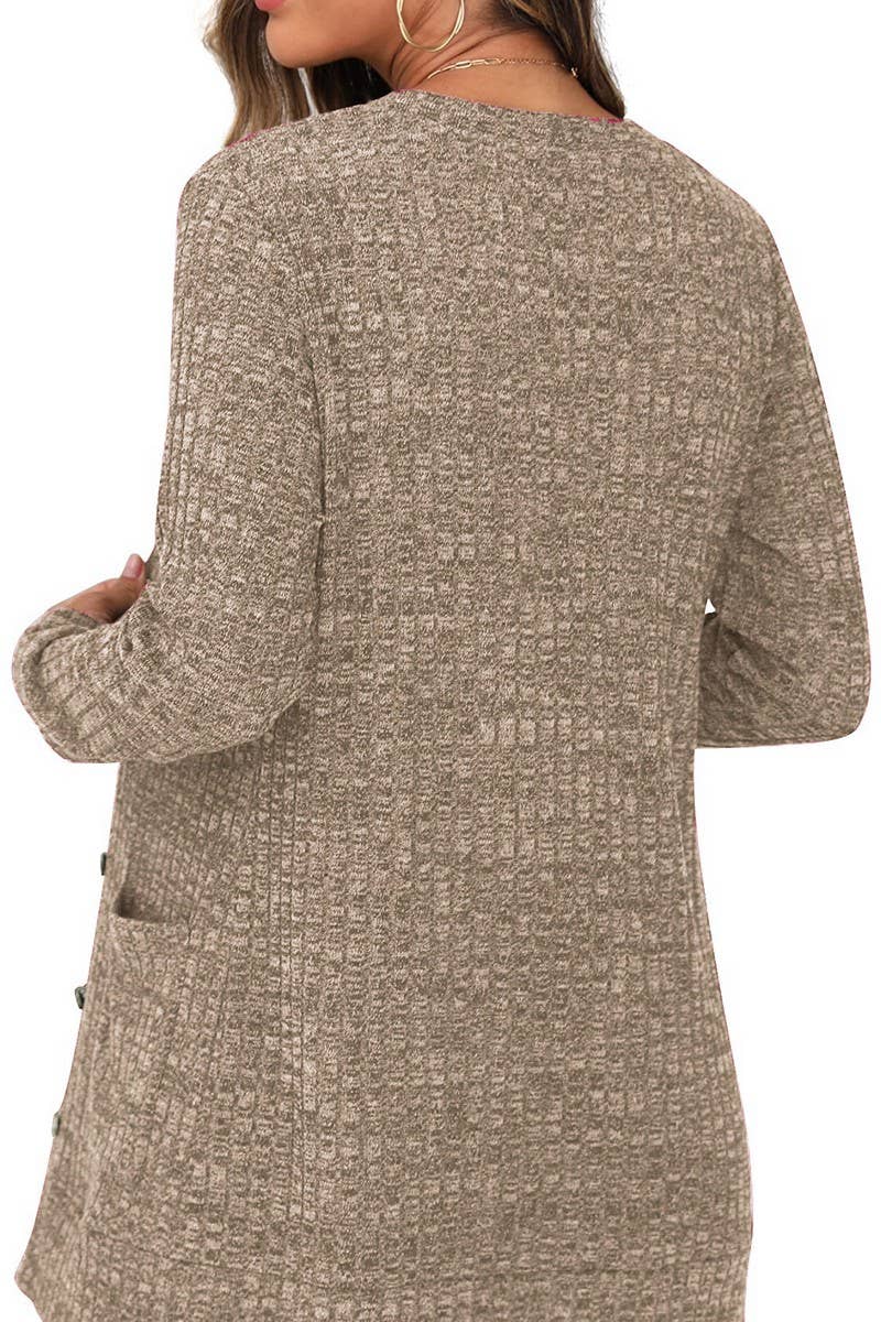 CWOCAL0569_Button Down Long Sleeve Casual Top