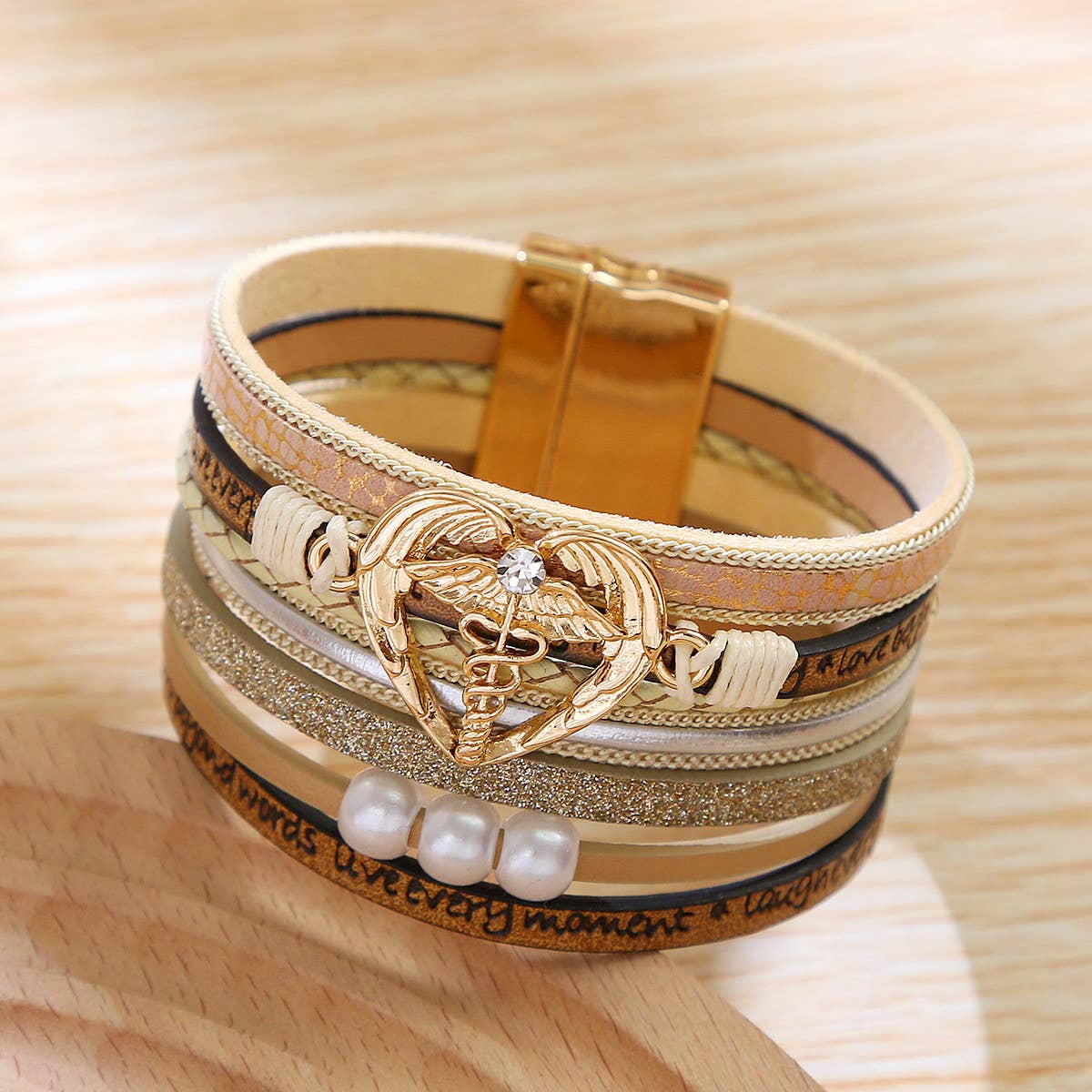 BOHEMIAN MAGNETIC CLASP MULTI-LAYER BRACELET_CWAJE1459