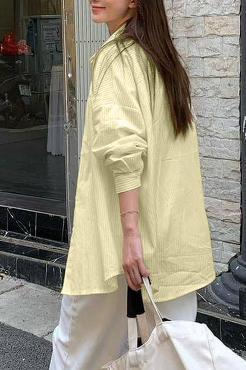 CWTSTL01002_RESORT CHIC STRIPED LONG SLEEVE SHIRT