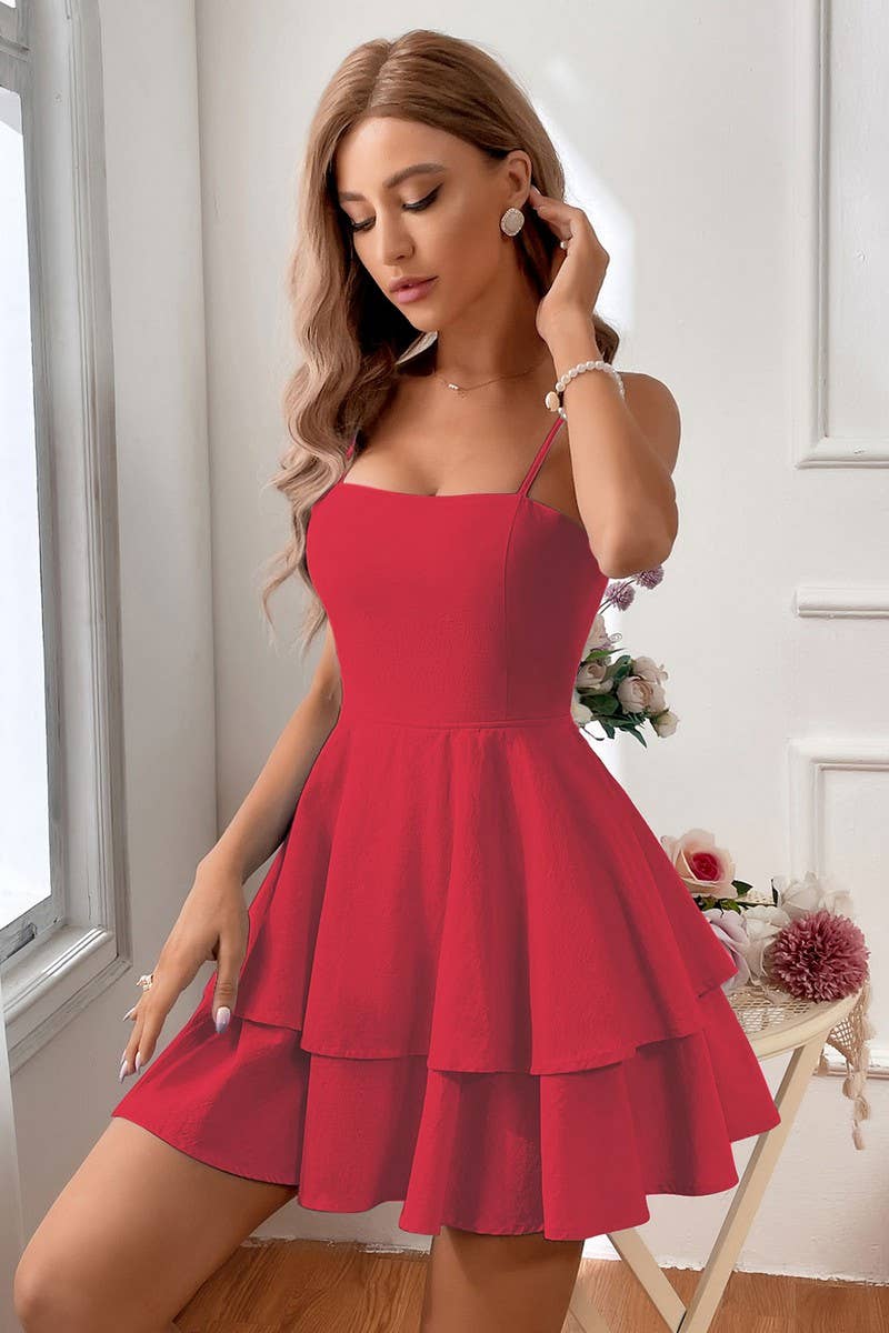 CWDSD8434_BACKLESS BOW TIE SPAGHETTI STRAP MINI DRESS