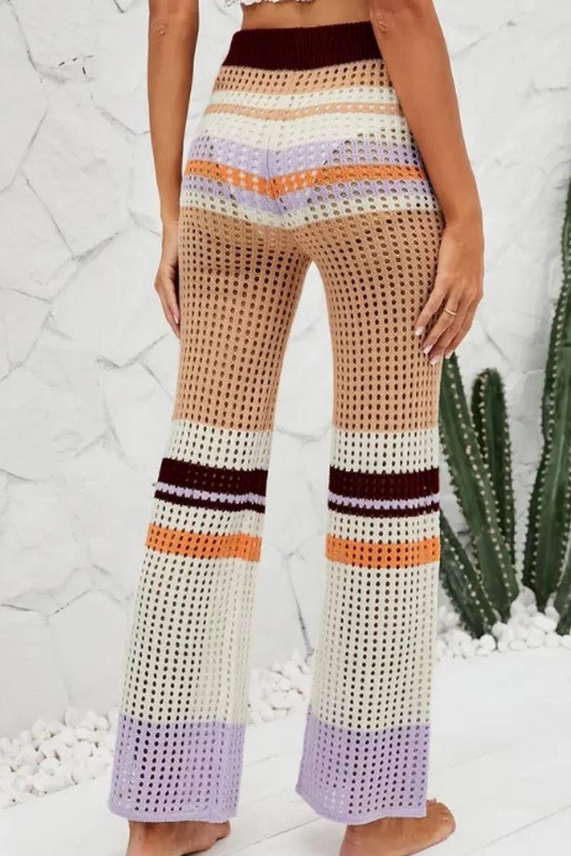 CWBLP1845_SUMMER FASHION STITCHING HOLLOW CASUAL TROUSERS