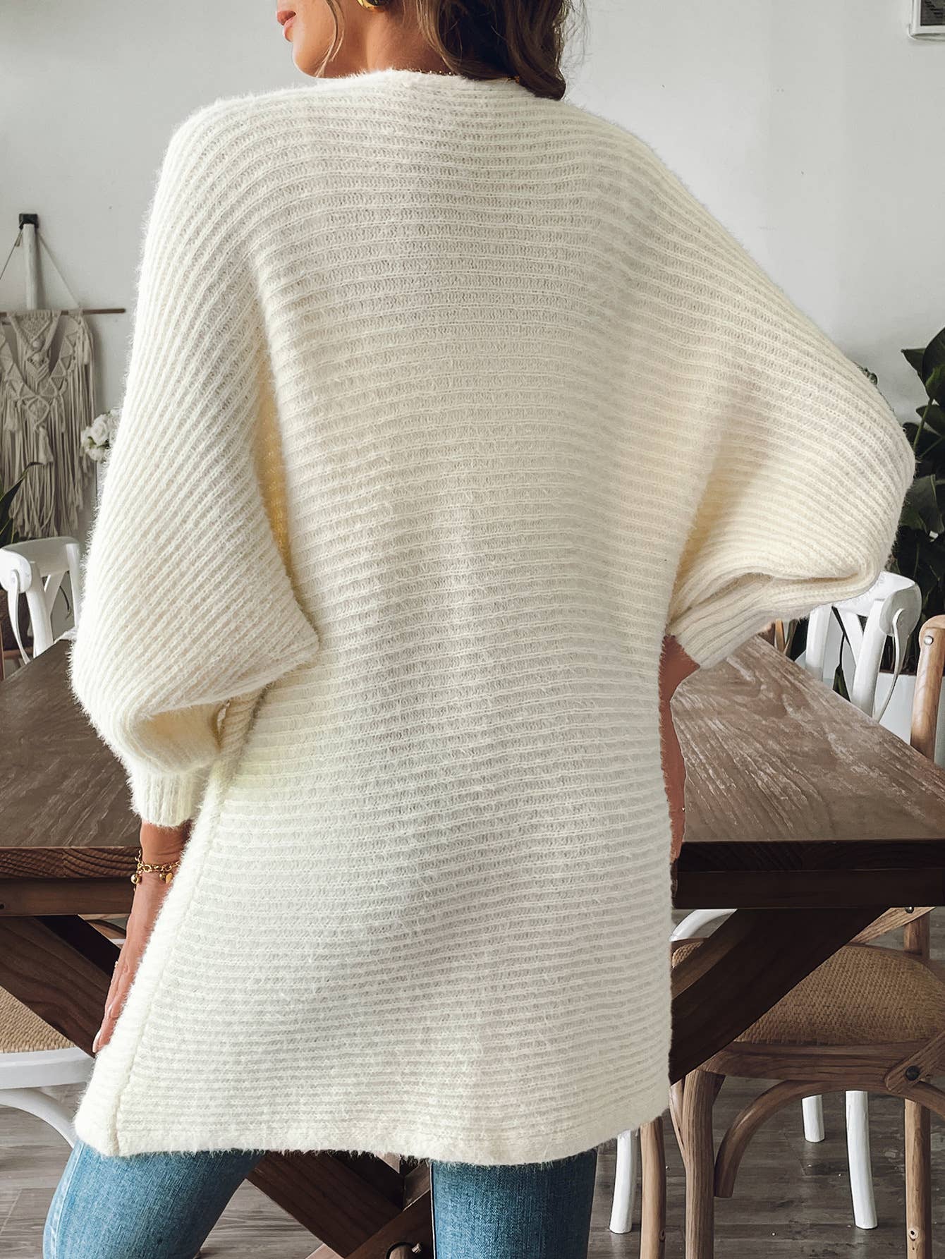 CASUAL WOVEN COAT IMITATION MINK FUR COAT