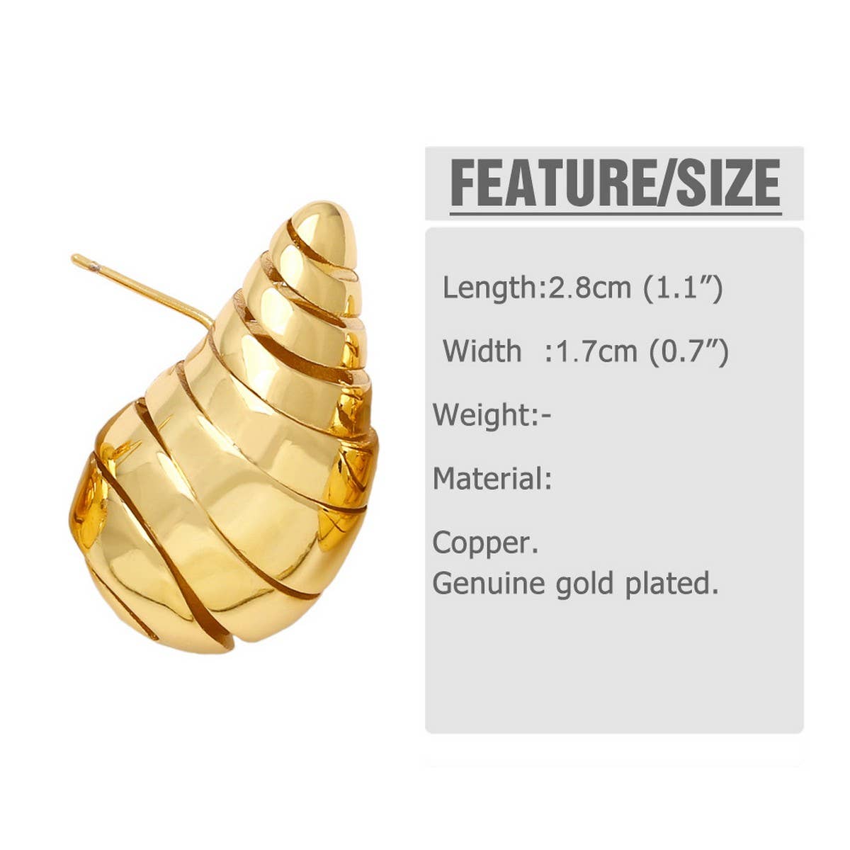 FASHIONABLE GOLD PLATED HOLLOW ROUND EARRINGS