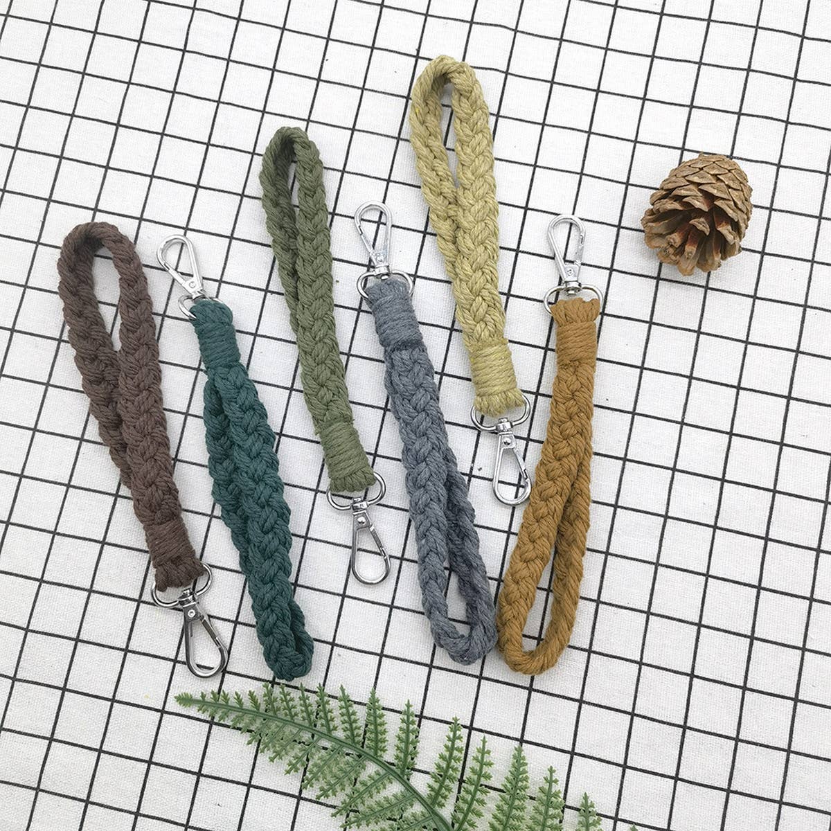 HAND-WOVEN KEYCHAIN BRACELET