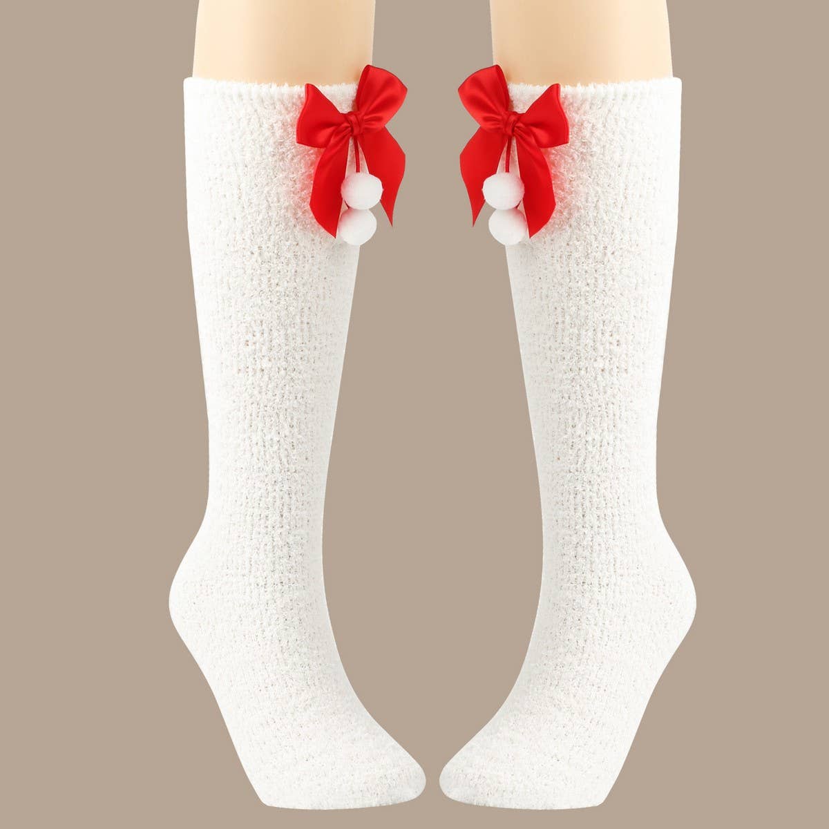 CWMS02684_CHRISTMAS KNEE HIGH SOCKS WARM LEG WARMERS