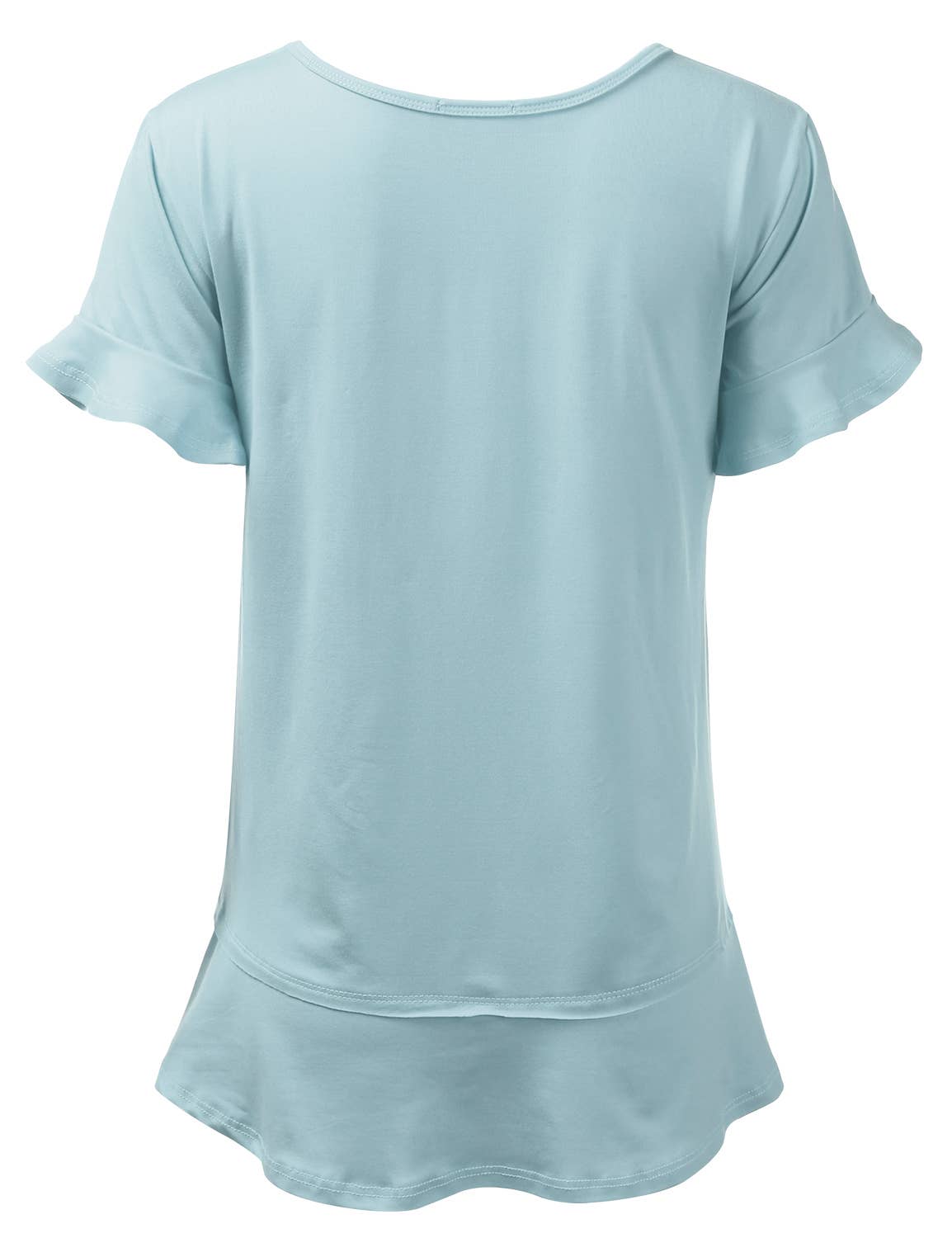 CWTTS681_Casual Tshirt V Neck Short Sleeve Loose blouse