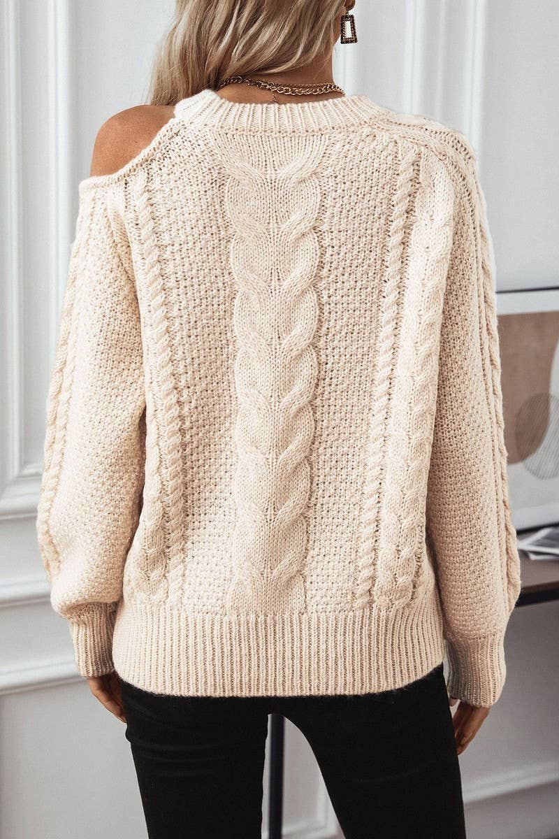 CWOSWL2922_SOLID CHUNKY KNIT OFF-THE-SHOULDER SWEATER