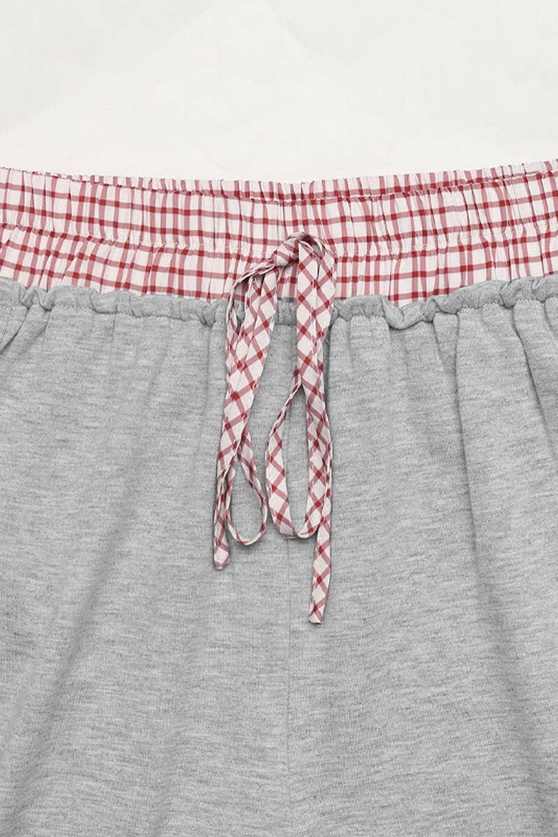 CWBLP00949_COLORBLOCK PATCHWORK STRAIGHT LEG CASUAL PANTS