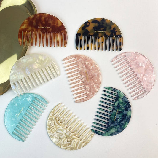 Geometric Acetate Comb Vintage Cute Style
