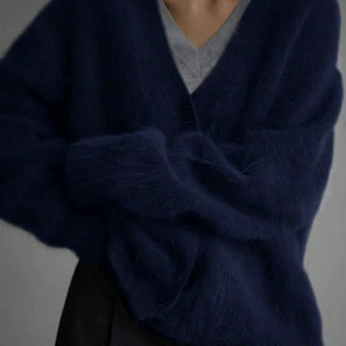 Women's Cozy Faux Mink Cardigan Sweater