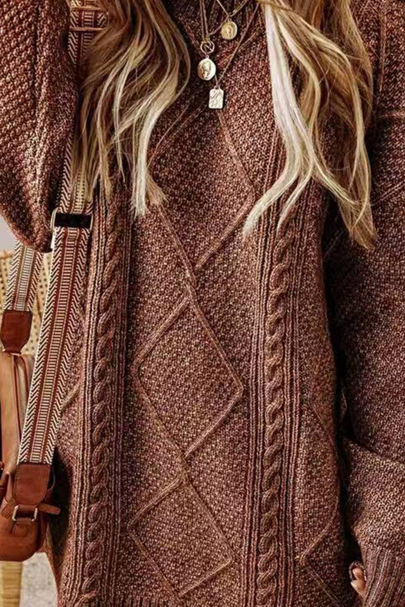 CWOSWL07654_COZY CHUNKY KNIT LONG SWEATER PULLOVER