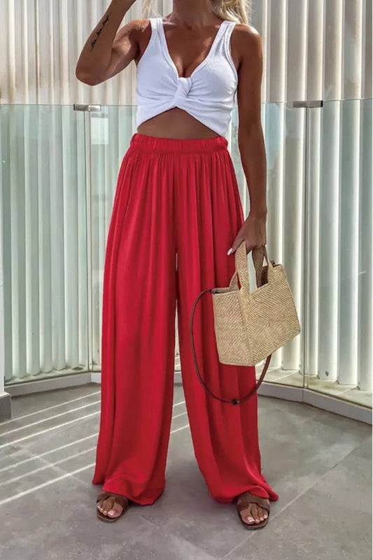 CWBLP2172_SOLID LOOSE FIT POCKET WIDE LEG PANTS
