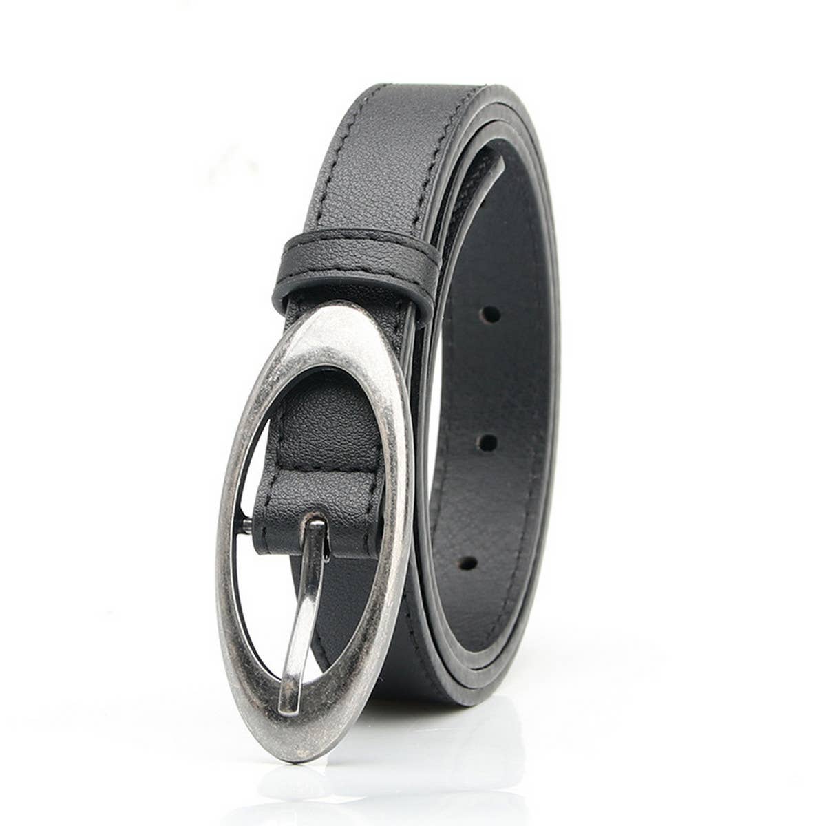 CWABE0922_ALL-MATCH OVAL ALLOY BUCKLE BELT