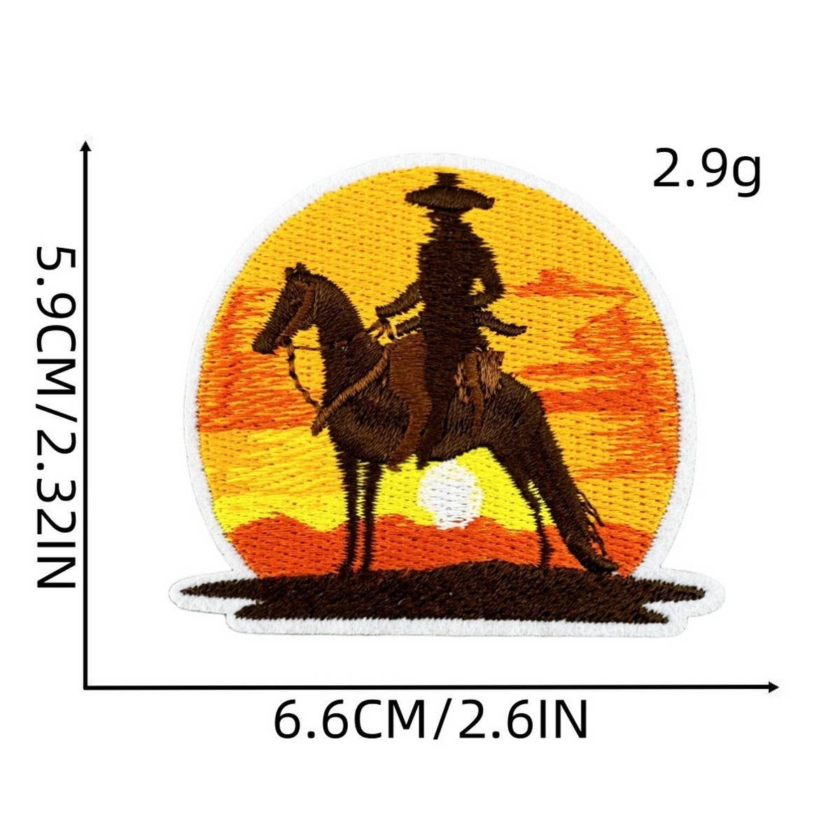 WESTERN COWBOY GRAFFITI EMBROIDERED PATCH