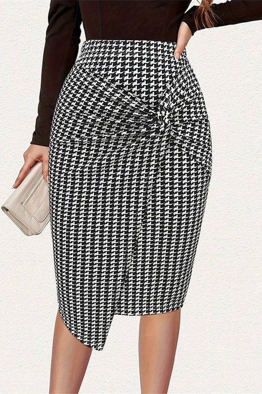 CWBMS0411_ELEGANT AND STYLISH COMMUTER FRONT TWIST SKIRT
