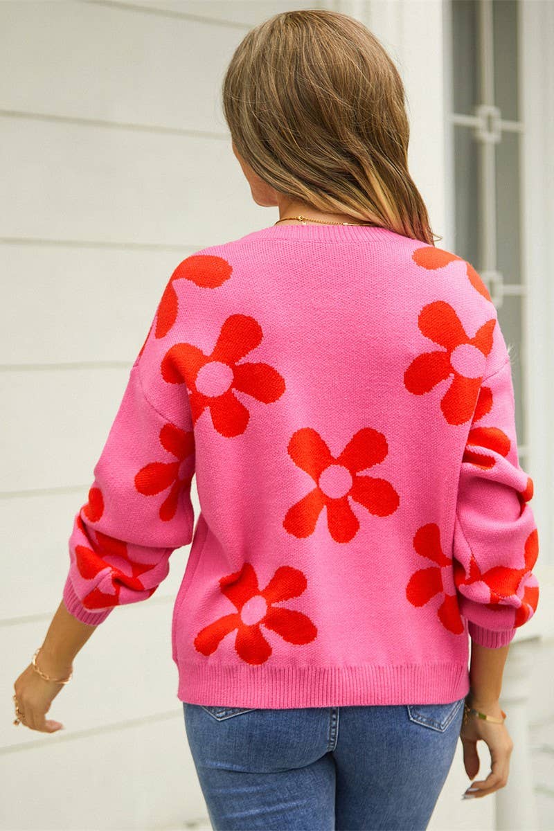 CWOSWL1658_Crew Neck Long Sleeve Pullover Sweater