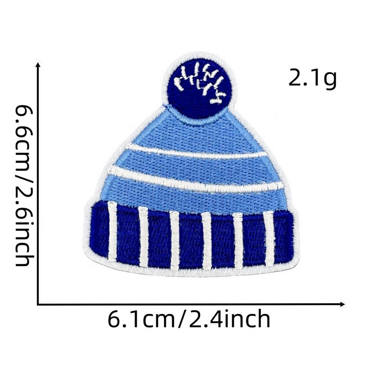 WINTER BLUE CHRISTMAS GRAFFITI EMBROIDERED PATCH