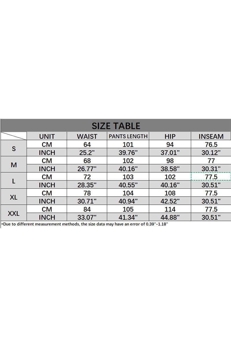 CWBLP1991_CASUAL STRIPED SOLID ELASTIC STRAIGHT PANTS