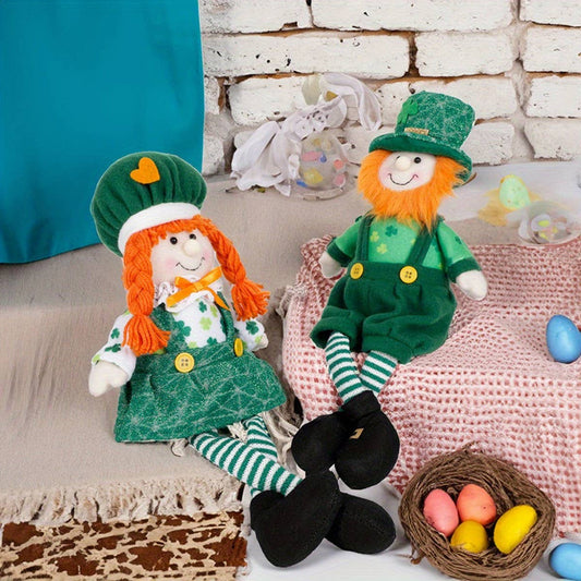 ST. PATRICK'S DAY LONG-LEGGED RUDOLPH DOLL ORNAMENT_CWMM3440
