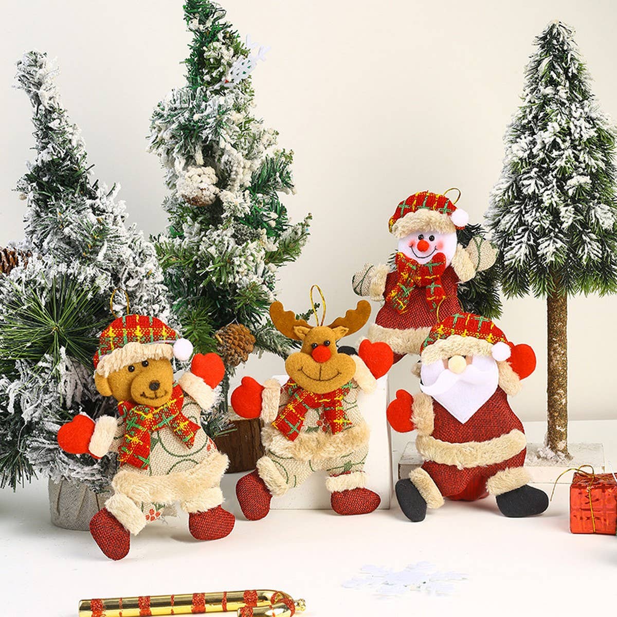 CHRISTMAS CLOTH FIGURINE CHRISTMAS TREE PENDANT