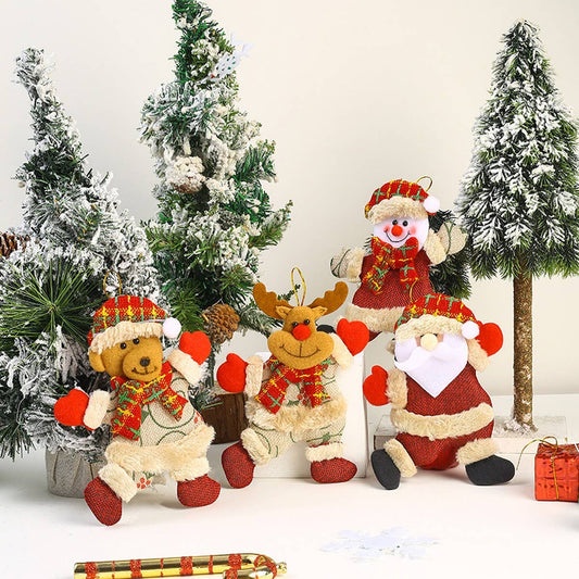 CHRISTMAS CLOTH FIGURINE CHRISTMAS TREE PENDANT