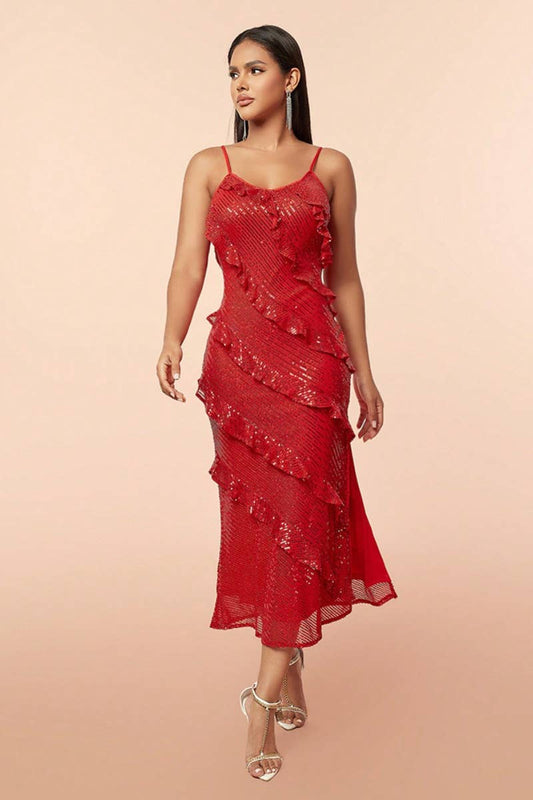 CWDHL0431_SEQUIN HALTER DRESS WITH HALTER DRESS LONG