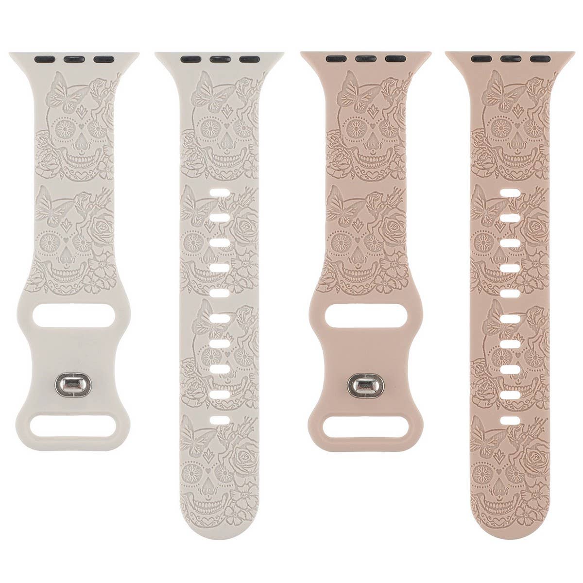 ENGRAVED CHECKERED SILICONE APPLE WATCH9-1 STRAP