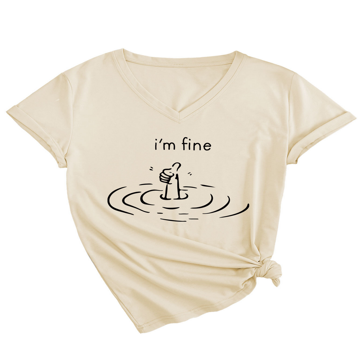 Casual Tee for Women ?œI?™m Fine??Statement Top_CWTTS1485