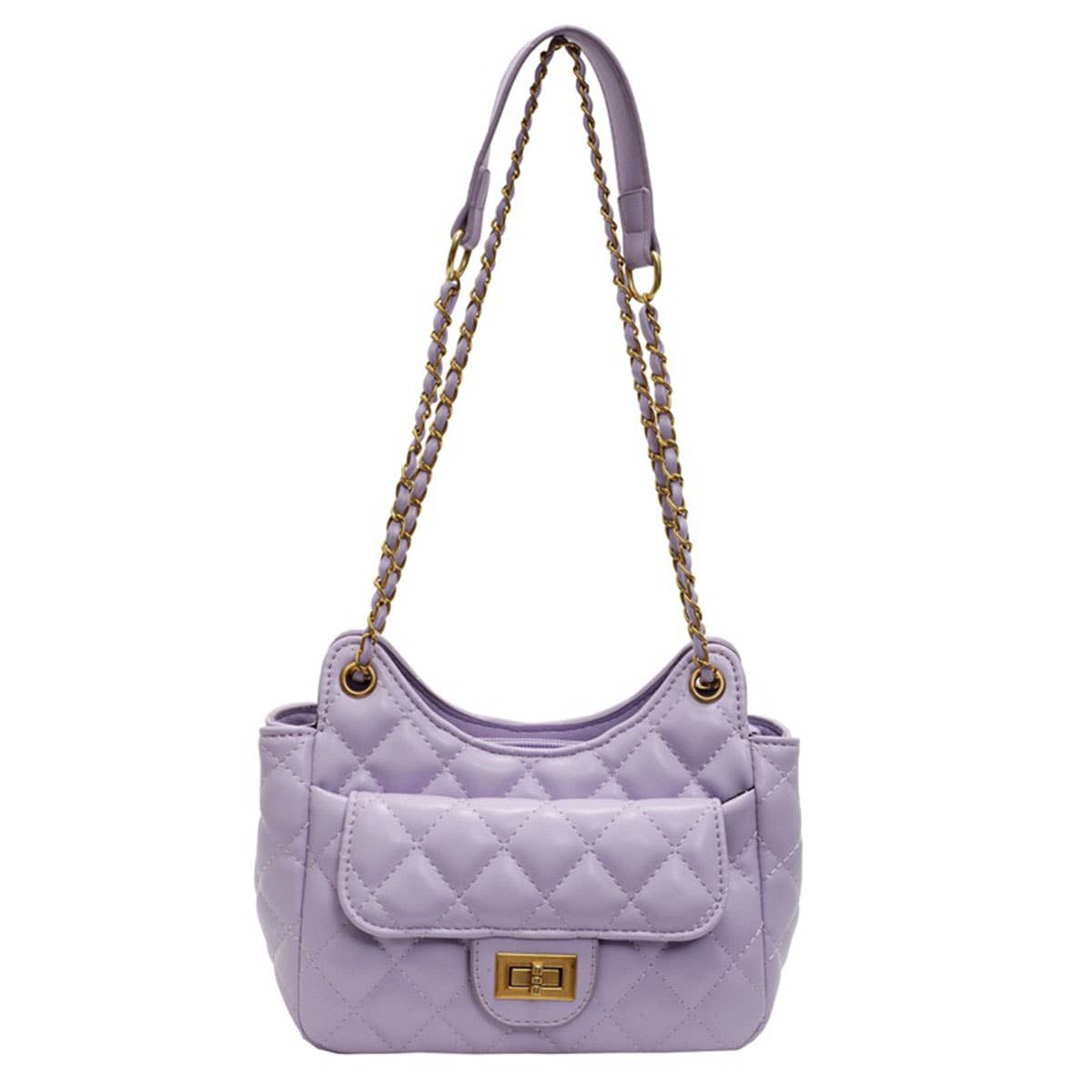 Diamond-shaped chain underarm bag