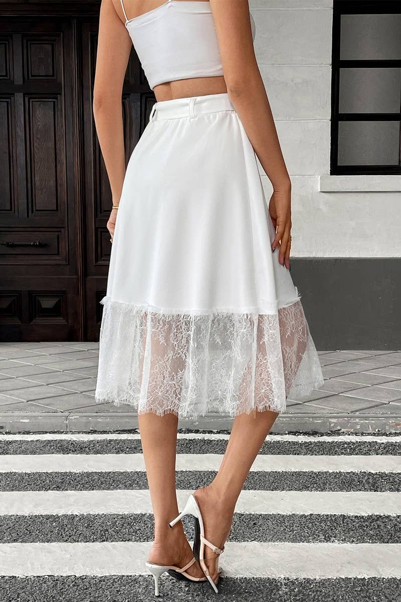 CWBMS0454_ELEGANT HIGH WAIST LACE A-LINE MIDI SKIRT