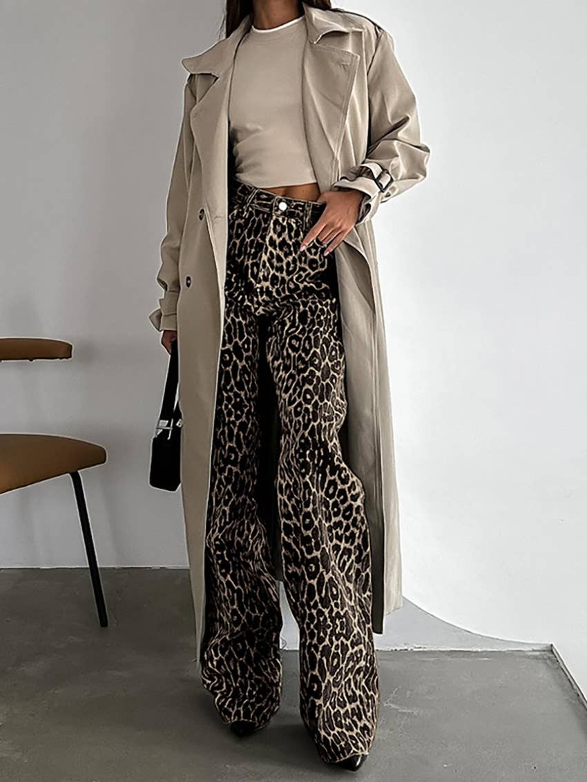 CWBLP1554_FASHION PERSONALITY LEOPARD PRINT WIDE LEG PANTS
