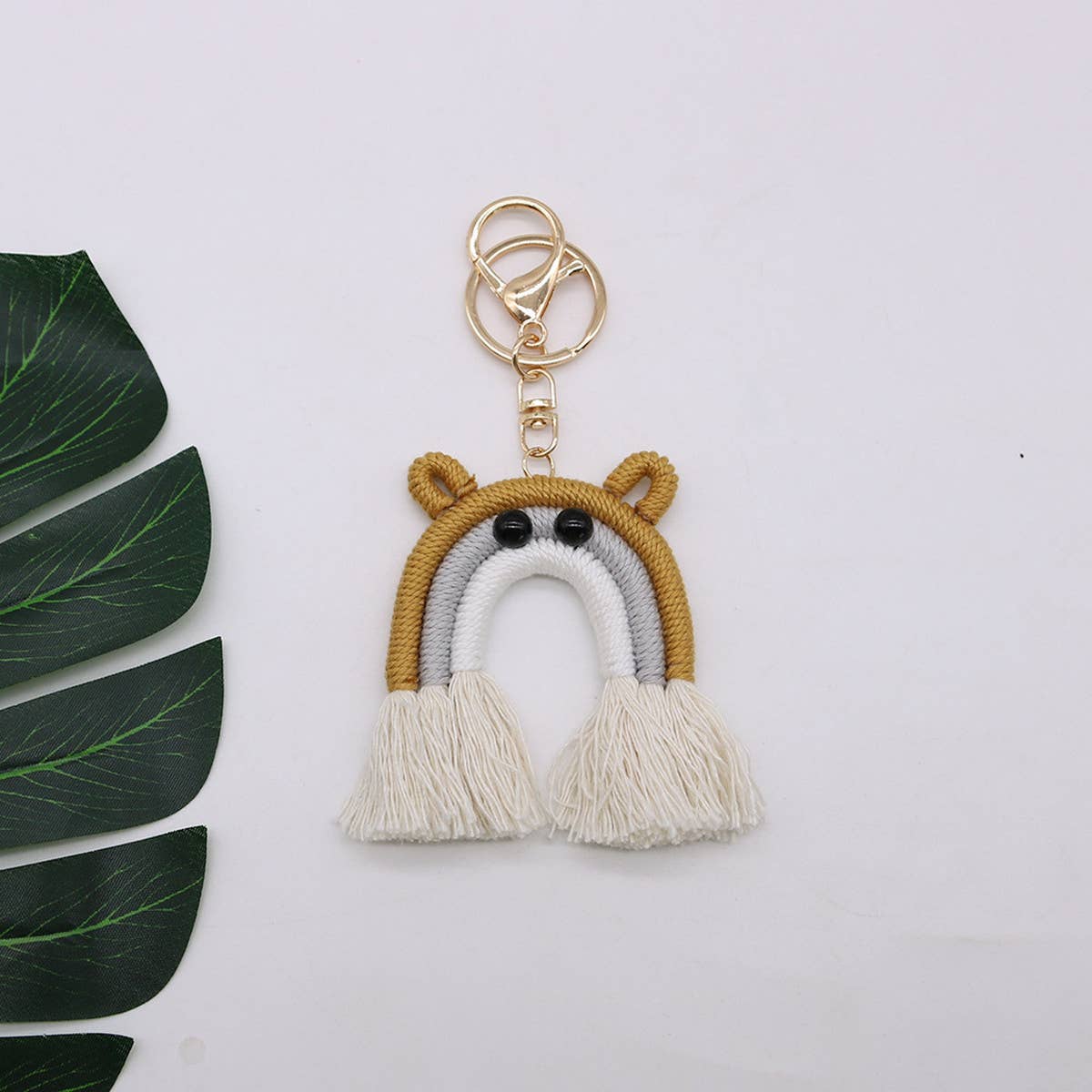 FASHION HAND-WOVEN RAINBOW TASSEL KEYCHAIN_CWMM1582