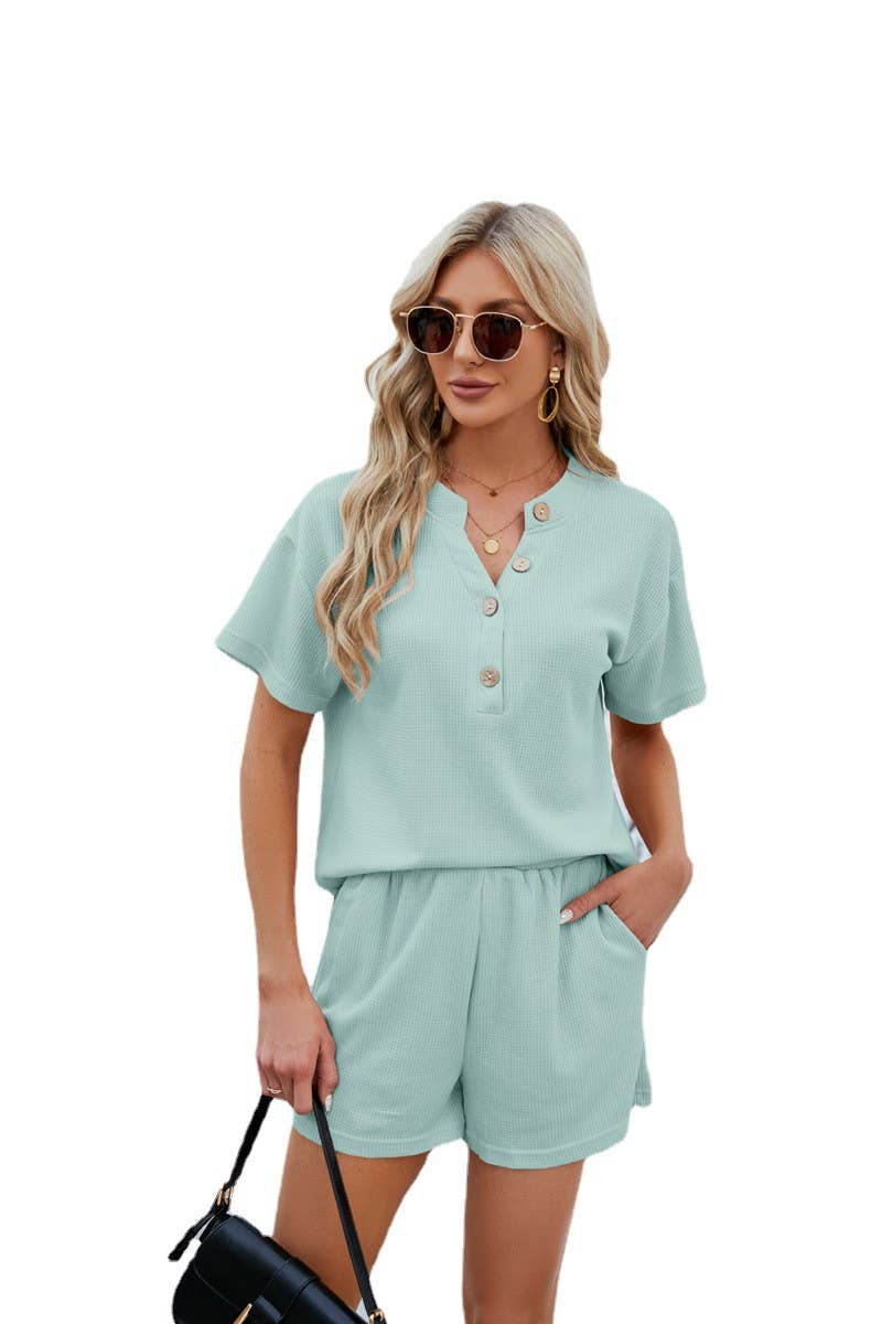 CWSTB0608_WAFFLE TWO-PIECE SHORTS SUIT