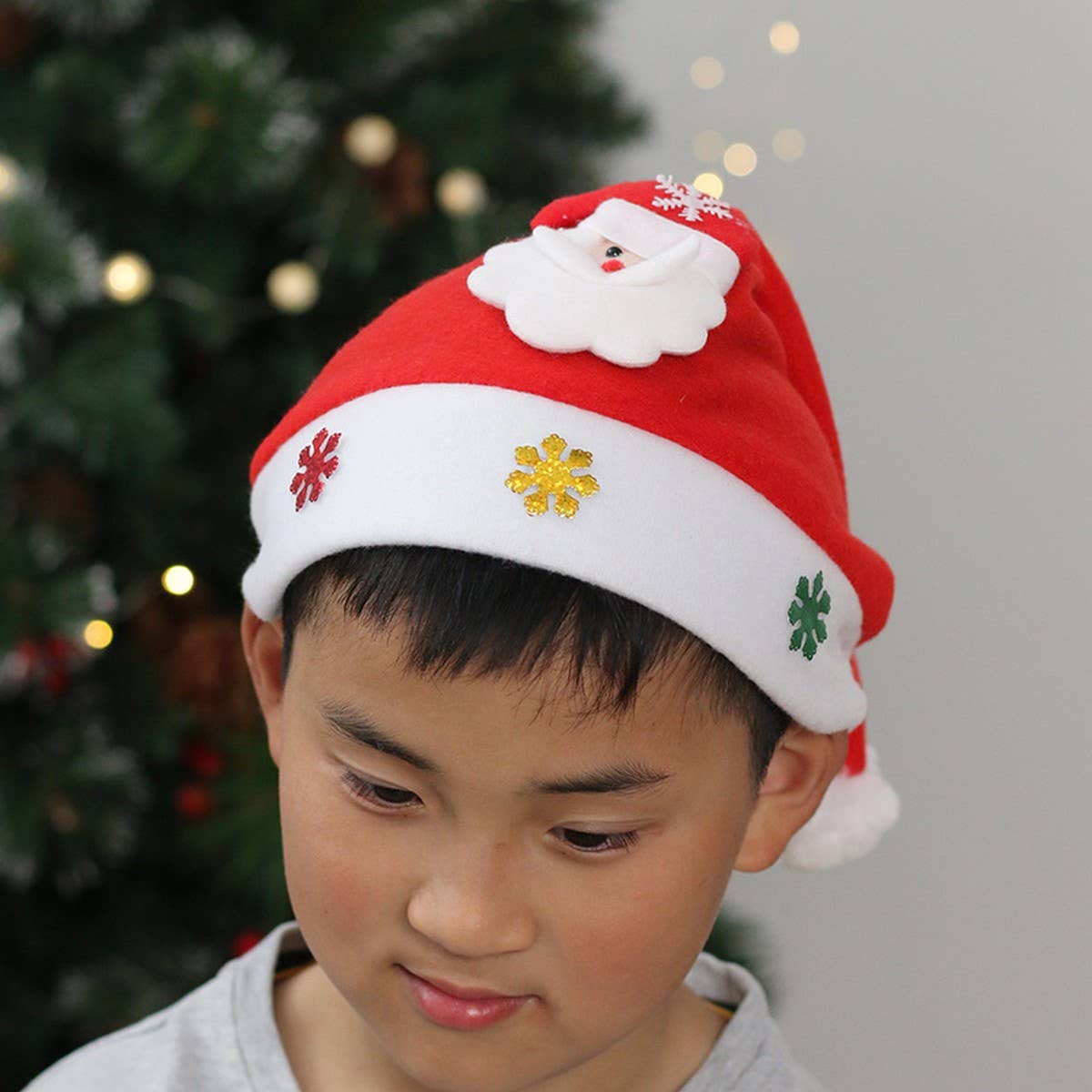 Luxury Plush Santa Hat with Doll Design_CWAJE05370