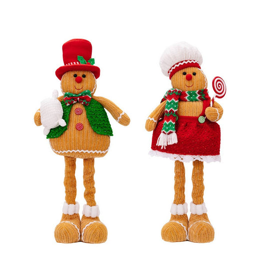 CWMM10319_CHRISTMAS GINGERBREAD STRETCH DOLL DECORATION