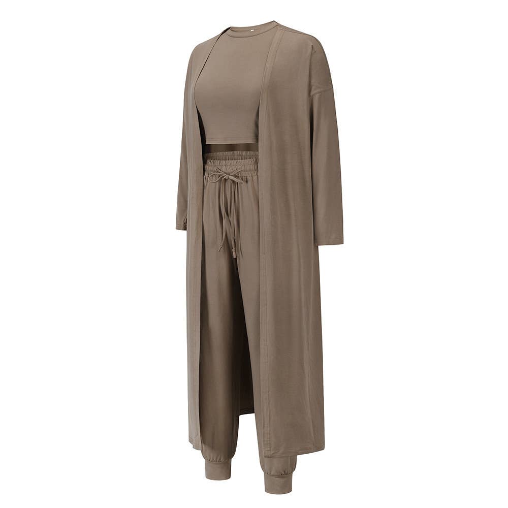 CASUAL FASHION KNITTED WOMEN'S THREE-PIECE SET