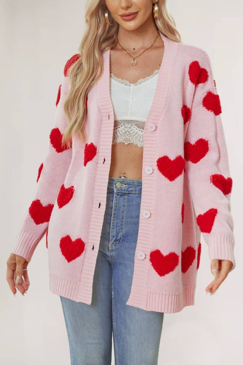 CWOCAL1826_LONG LOVE BUTTON LONG SLEEVE SWEATER CARDIGAN