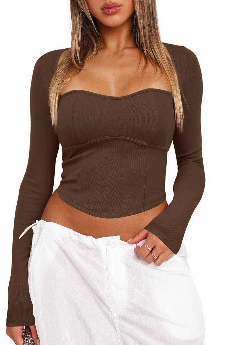 CWTBLL1616_LONG SLEEVE SQUARE NECK KNIT PULLOVER TOP