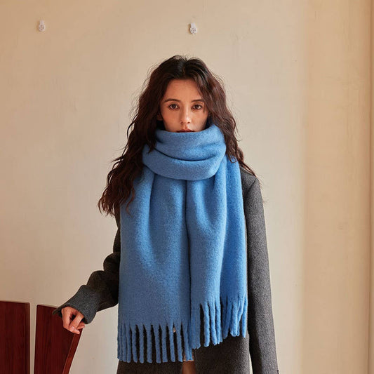 Blend Scarf ??75% Wool Thick Solid Neckwarmer_CWASC2283