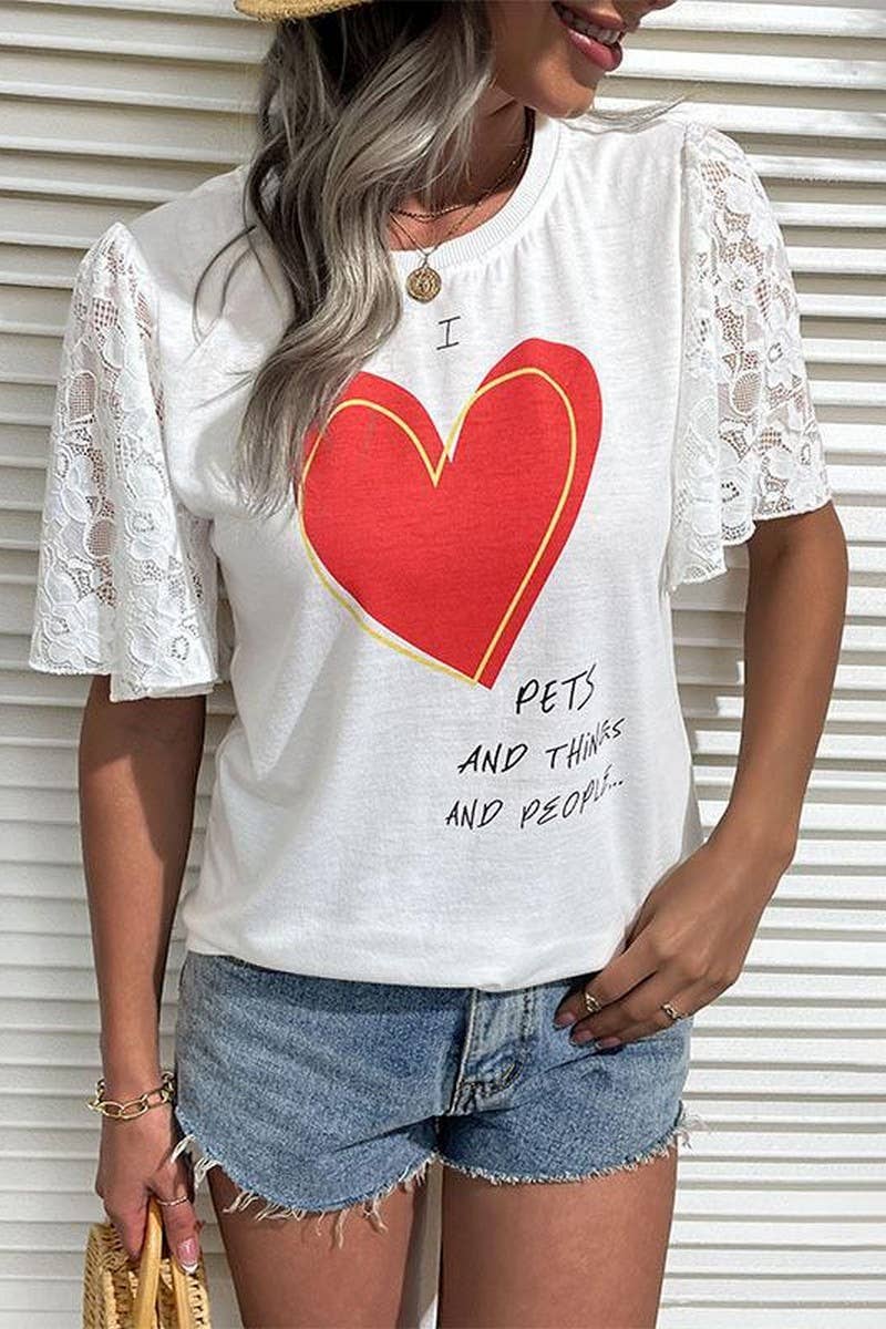 CWTTL1958_SUMMER LOVE PRINTED CASUAL WOMEN'S T-SHIRT