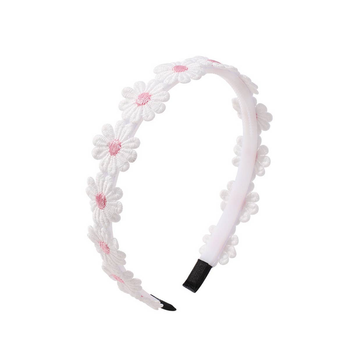 CHILDREN'S VINTAGE DAISY EMBROIDERED HEADBAND