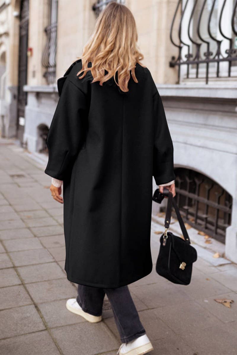 CWOCO1158_AUTUMN CASUAL MID-LENGTH BUTTON SWEATER DRESS