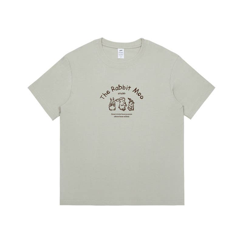 CWTTS0938_ALPHABET ANIMAL PRINT ROUND NECK CASUAL T SHIRT