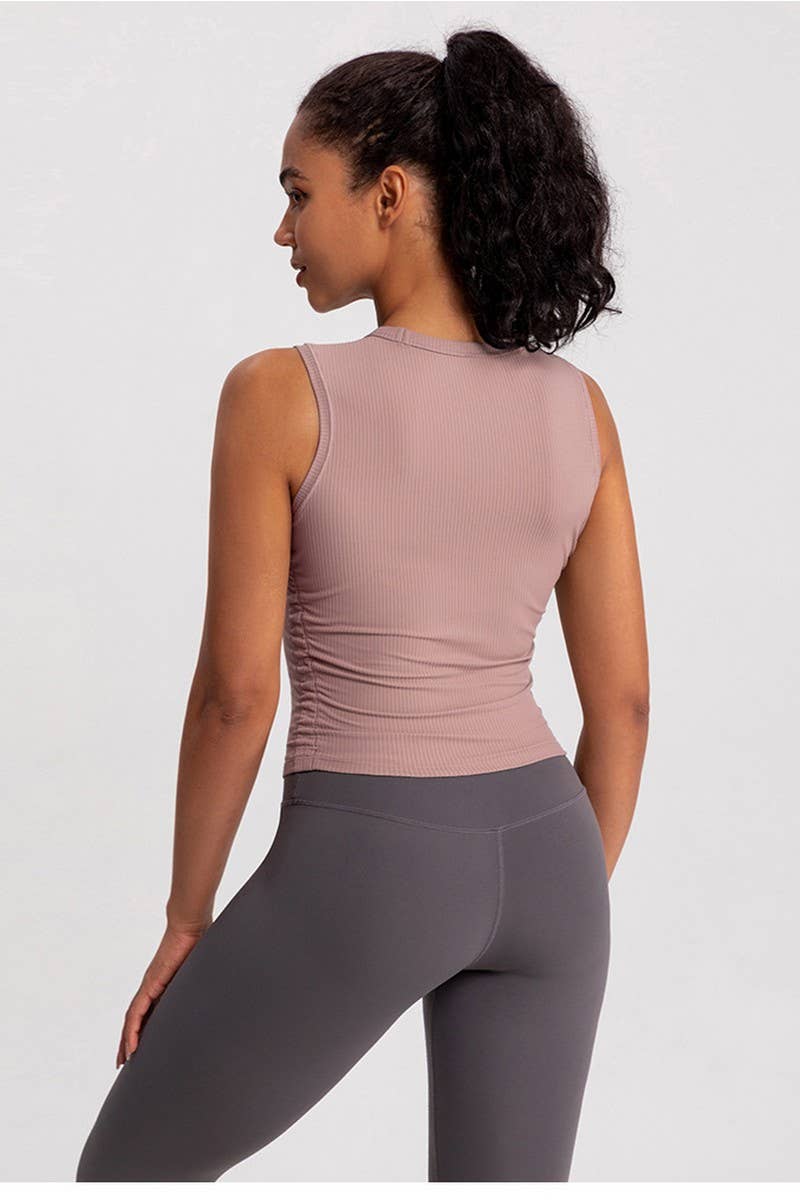 CWTBLSL0581_SOLID COLOR SPORTS FITNESS RUNNING VEST