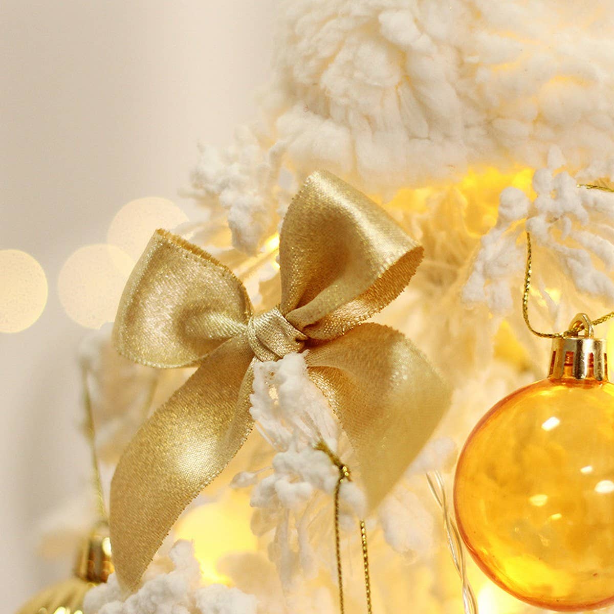 White PVC Flocked Mini Christmas Tree Set_CWMM9886