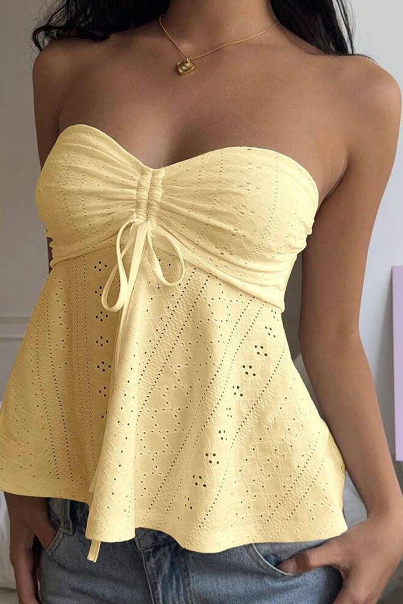 CWTTSL0441_SUMMER RESORT STYLE SLEEVELESS JACQUARD TOP